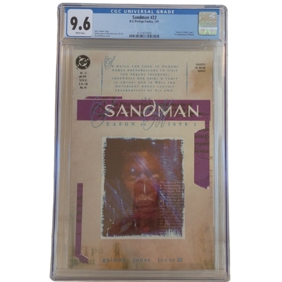 D.C. Vertigo Comics Sandman #22 CGC Graded 9.6 Gaiman WP